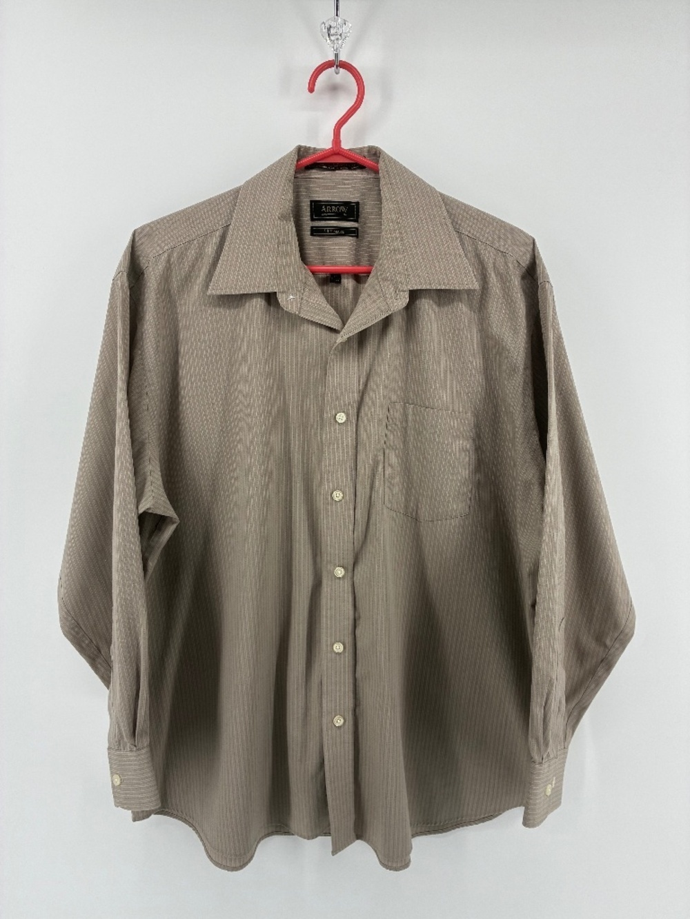 Arrow Ultimate Light Grey Striped Men’s Dress Shirt